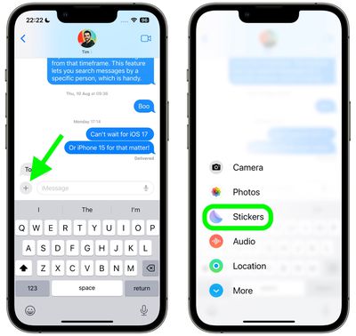 iOS 17：如何为消息中的贴纸添加效果