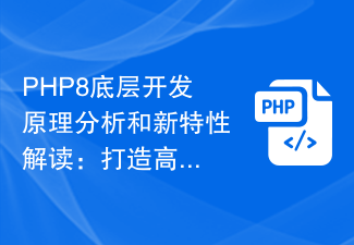 PHP8의 기본 개발 원리 분석 및 새로운 기능 해석: 고성능 애플리케이션 만들기