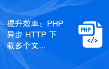 提升效率：PHP 异步 HTTP 下载多个文件的开发实践