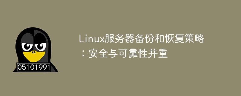 Linux 서버 백업 및 복구 전략: 보안과 안정성에 동등한 주의를 기울입니다.