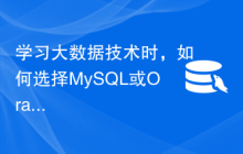 学习大数据技术时，如何选择MySQL或Oracle作为数据库引擎？