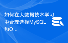 如何在大数据技术学习中合理选择MySQL和Oracle？提高学习效果。