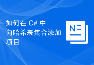 如何在 C# 中向哈希表集合添加项目