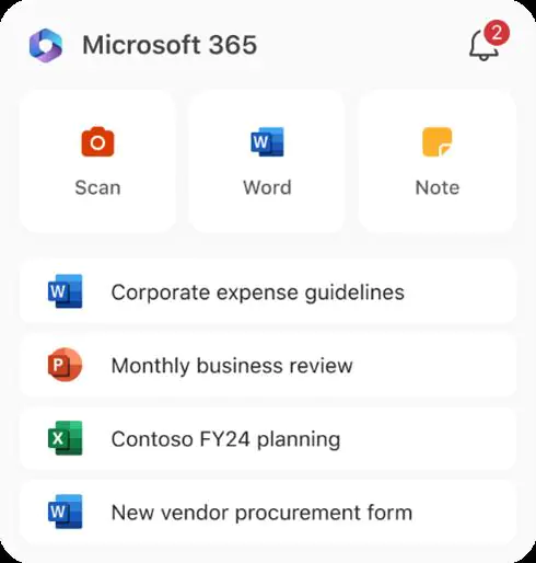 如何在 iPhone 上使用 Microsoft 365 小部件来签署 PDF 和处理文档