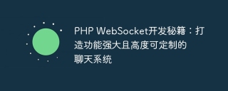PHP WebSocket开发秘籍:打造功能强大且高度可定制的聊天系统