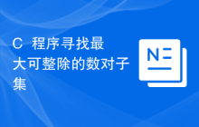 C++程序寻找最大可整除的数对子集