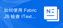 如何使用 FabricJS 檢查 IText 物件是否已填入？
