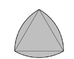 What is the translation in C for the largest Ruhr triangle in a square inscribed in a circle?