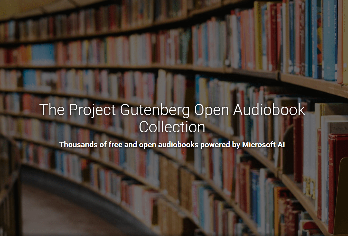 微软与 Project Gutenberg 合作，利用 AI 制作 5000 本免费有声书