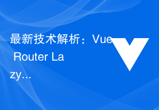 最新テクノロジーの分析: Vue Router Lazy-Loading ルーティングはページのパフォーマンスの向上にどのように役立ちますか?