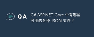 c# asp.net core 中有哪些可用的各种 json 文件？