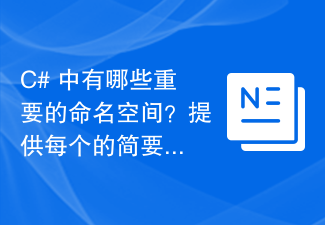 C#에서 중요한 네임스페이스는 무엇입니까? 각각에 대해 간략한 설명을 제공하세요.