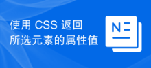 使用 CSS 傳回所選元素的屬性值