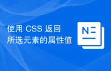 使用 CSS 返回所选元素的属性值