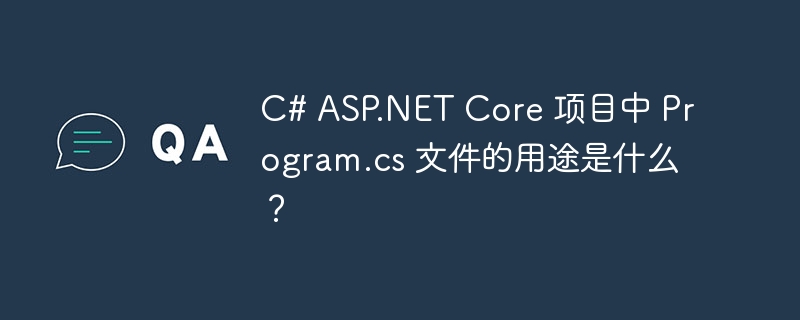 C# ASP.NET Core 项目中 Program.cs 文件的用途是什么？