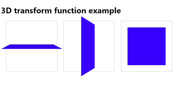 使用 CSS3 3D 变换函数