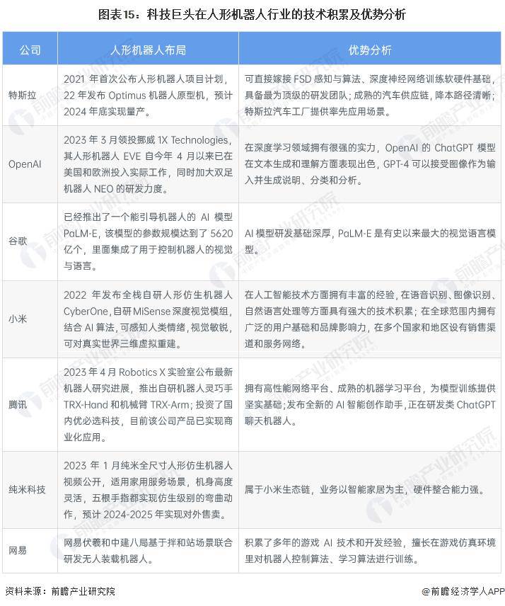 中国人形机器人行业龙头公司：2023 年全面对比及综合评估（包括业务布局、业绩对比和业务规划）