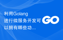 利用Golang进行微服务开发可以拥有哪些功能？