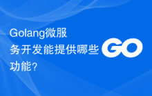 Golang微服务开发能提供哪些功能？