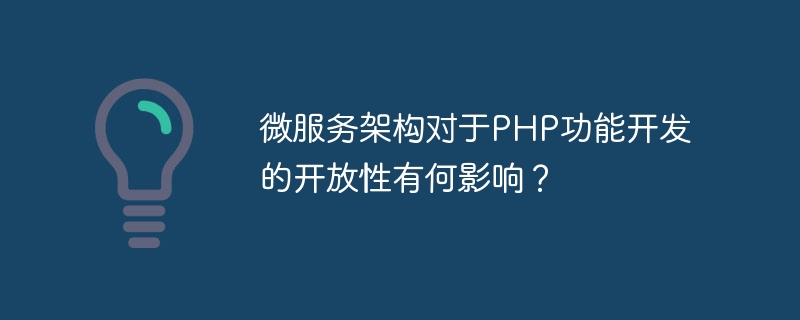 Welchen Einfluss hat die Microservice-Architektur auf die Offenheit der PHP-Funktionsentwicklung?