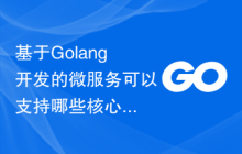 基于Golang开发的微服务可以支持哪些核心需求？