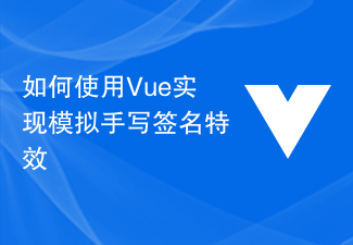 Vue を使用して手書き署名効果をシミュレートする方法