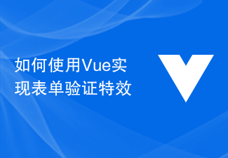 Vue를 사용하여 양식 유효성 검사 효과를 구현하는 방법