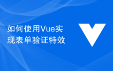 如何使用Vue实现表单验证特效