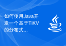 如何使用Java开发一个基于TiKV的分布式数据库应用