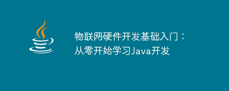 Einführung in die Grundlagen der IoT-Hardwareentwicklung: Lernen Sie die Java-Entwicklung von Grund auf