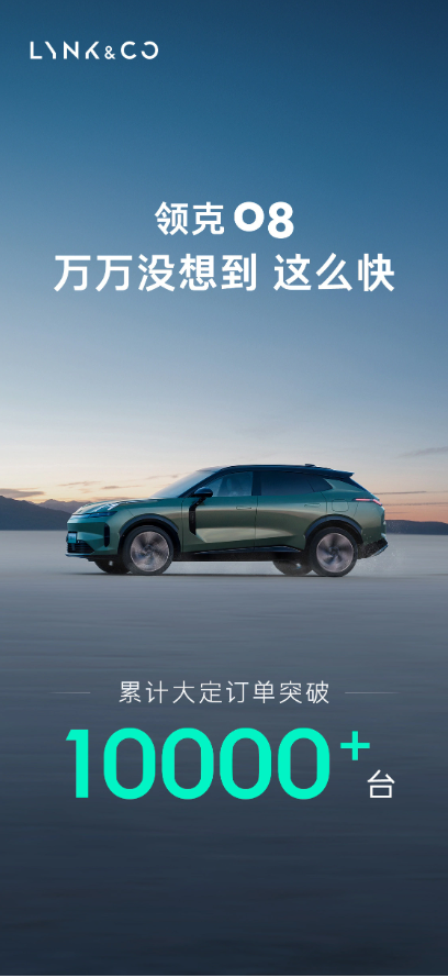 SUV hybride rechargeable Lynk & Co 08 : configurations diverses pour répondre à différents besoins, ventes cumulées supérieures à 10 000 unités