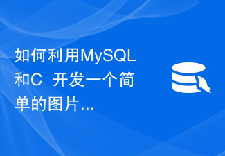 如何利用MySQL和C++开发一个简单的图片处理功能