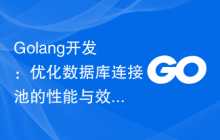 Golang开发：优化数据库连接池的性能与效率
