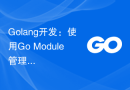 Golang开发：使用Go Module管理项目依赖