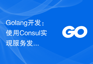 Golang开发：使用Consul实现服务发现与治理