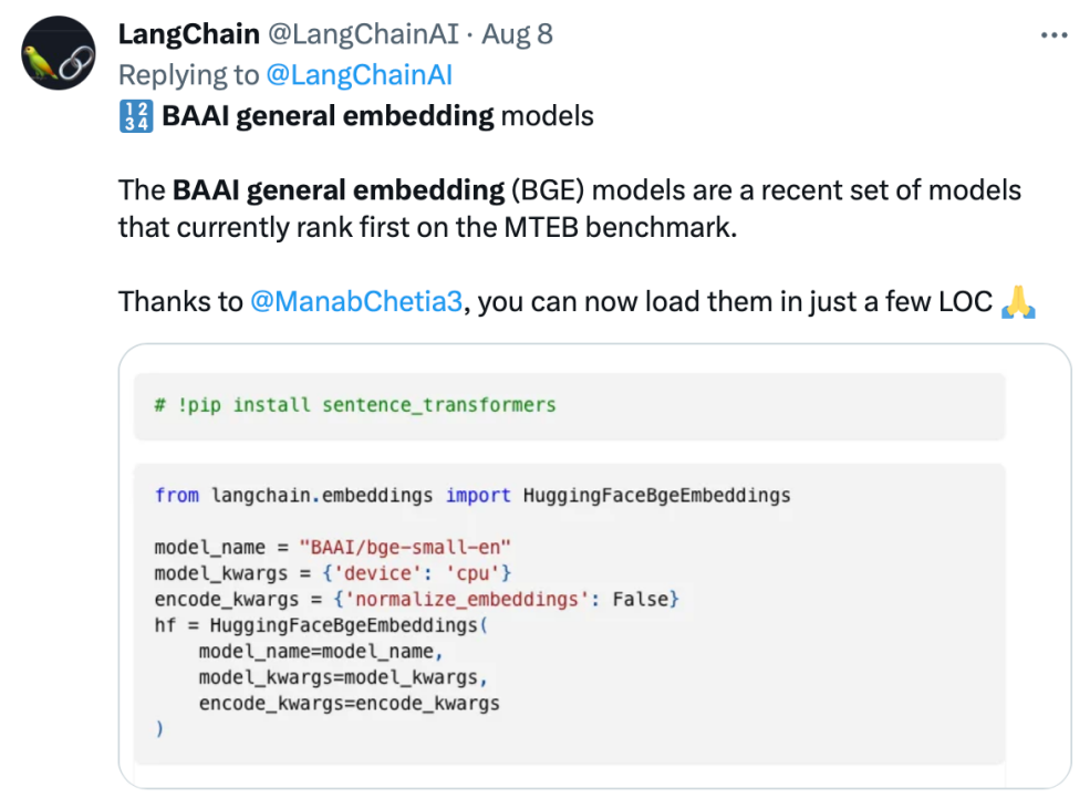 Zhiyuan a ouvert 300 millions de données de formation de modèles vectoriels sémantiques et le modèle BGE continue dêtre mis à jour de manière itérative.