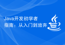 Java开发初学者指南：从入门到放弃