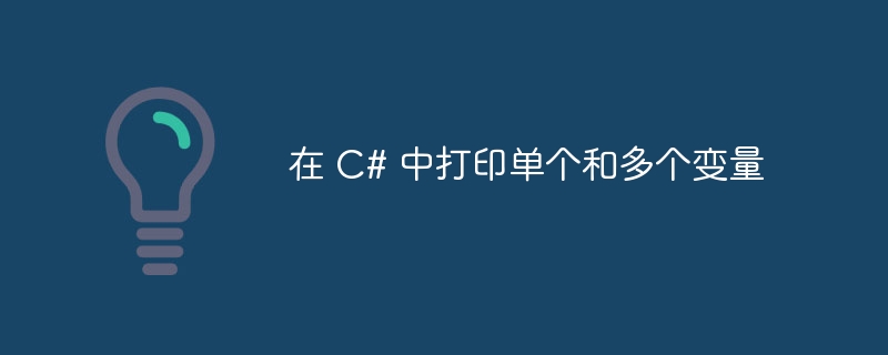 在 C# 中打印单个和多个变量