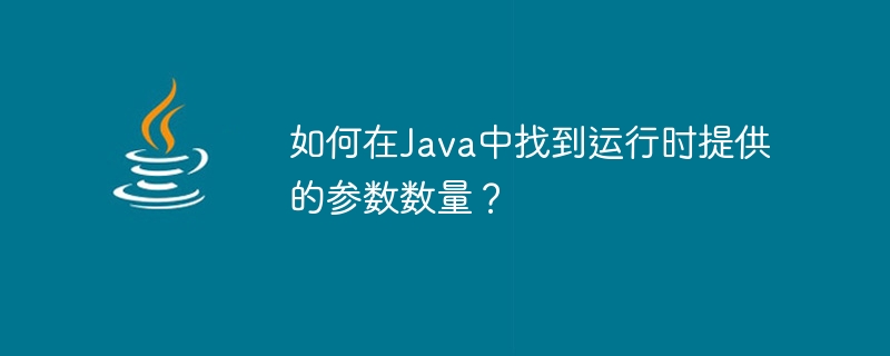 Wie finde ich die Anzahl der von der Laufzeit in Java bereitgestellten Parameter?