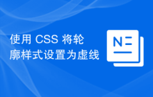 使用 CSS 将轮廓样式设置为虚线