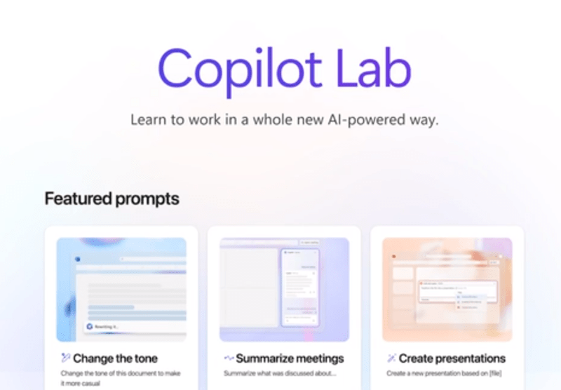 微软即将推出Copilot Lab，员工将分享AI使用心得