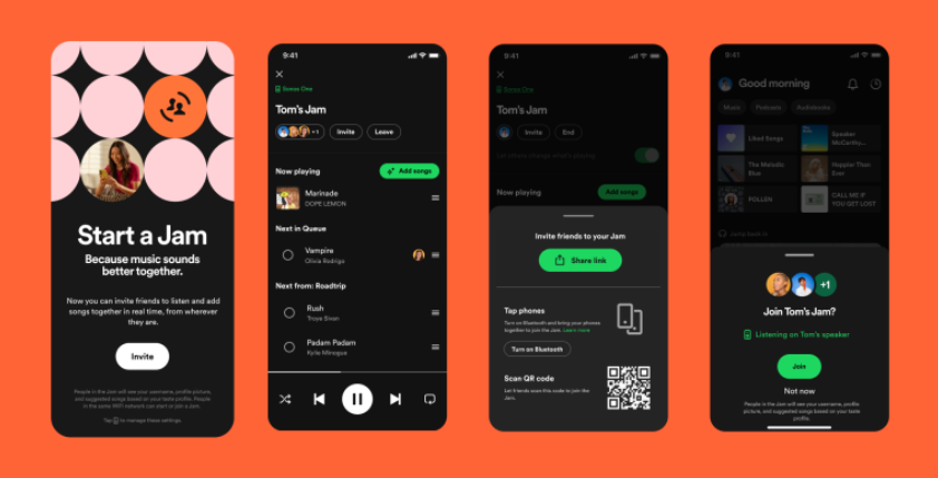 Spotify 推出全新社交功能 Jam，可由 32 人实时协作播放歌曲