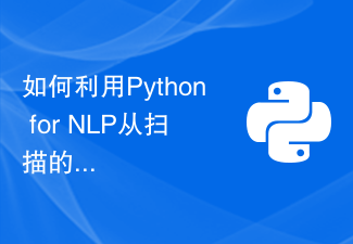 NLP용 Python을 사용하여 스캔한 PDF 파일에서 텍스트를 추출하는 방법은 무엇입니까?