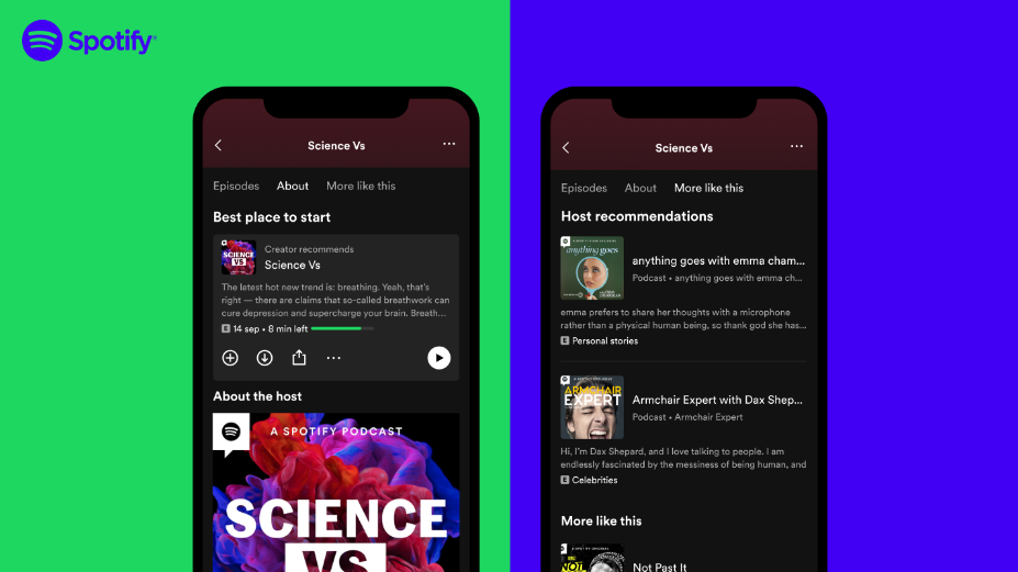 Spotify推出全新功能：自动转录和与时间同步的播客，更新节目页面