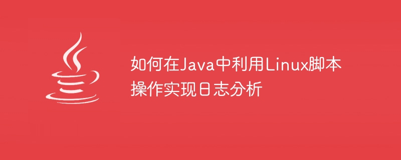 Linux 스크립트 작업을 사용하여 Java에서 로그 분석을 구현하는 방법