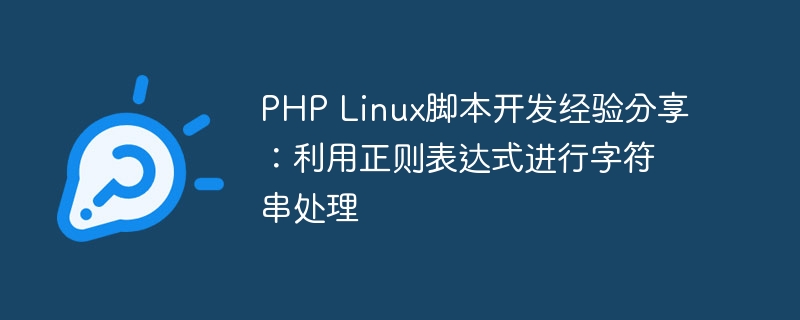 PHP Linux脚本开发经验分享：利用正则表达式进行字符串处理