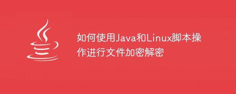 Cara menggunakan operasi skrip Java dan Linux untuk penyulitan dan penyahsulitan fail