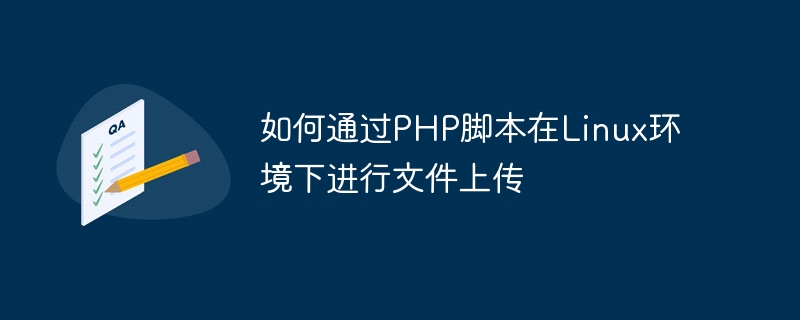 如何通过PHP脚本在Linux环境下进行文件上传