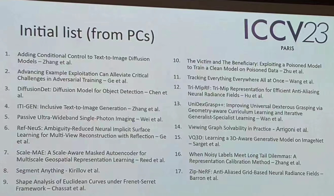 ICCV 2023宣布ControlNet和「分割一切」等热门论文获奖