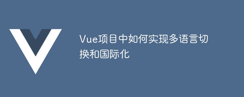 Vue 프로젝트에서 다국어 전환 및 국제화를 구현하는 방법